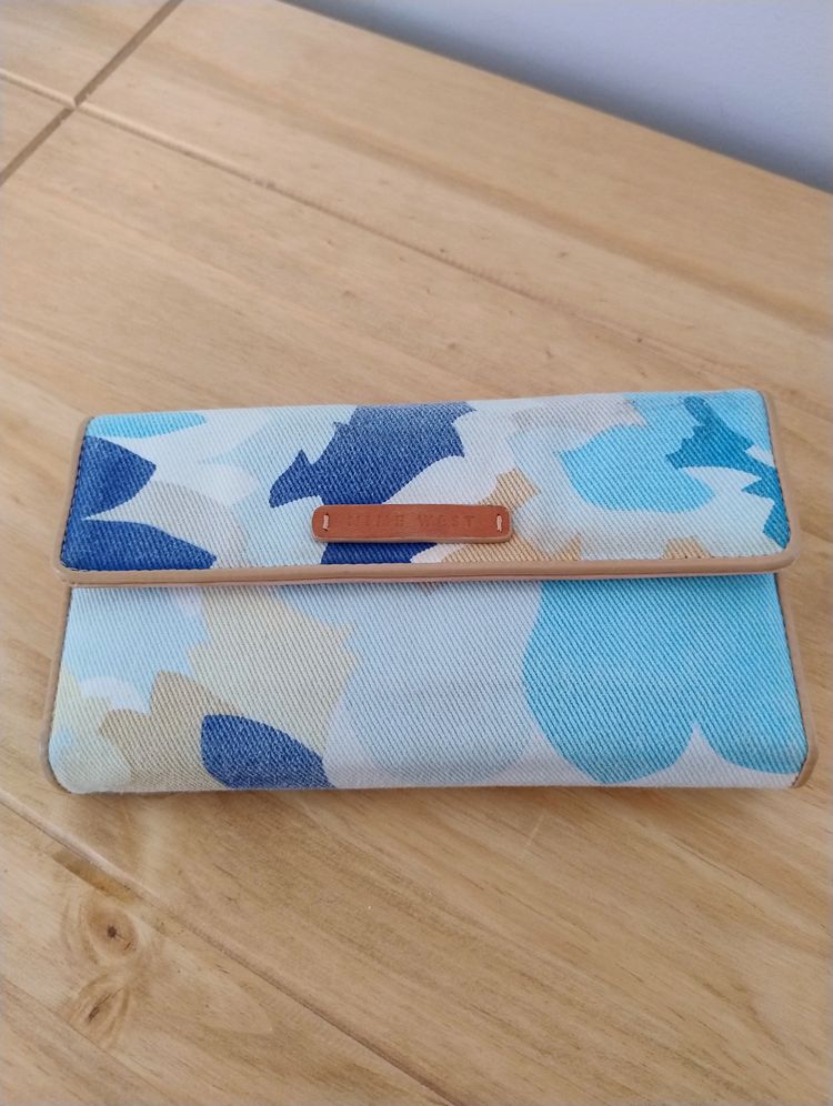 Blue Camouflage Clutch Purse
